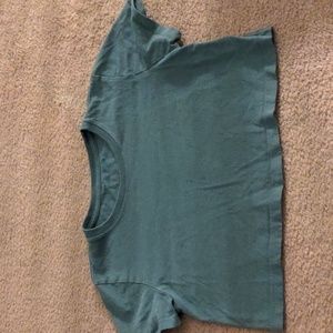 Urban outfitters moss green cropped tee